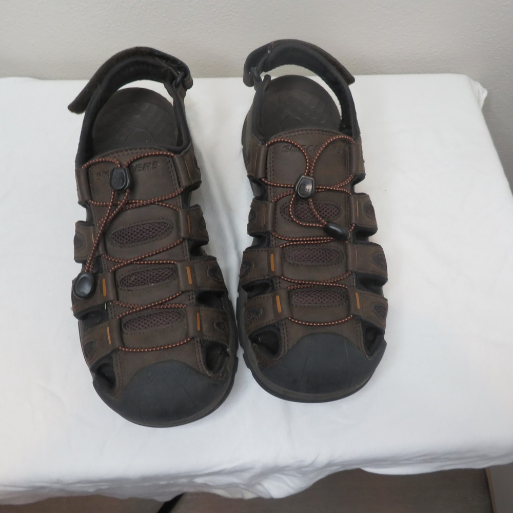 Skechers Mens Relaxed Fit Fisherman Sandals Brown 204111 Size 10